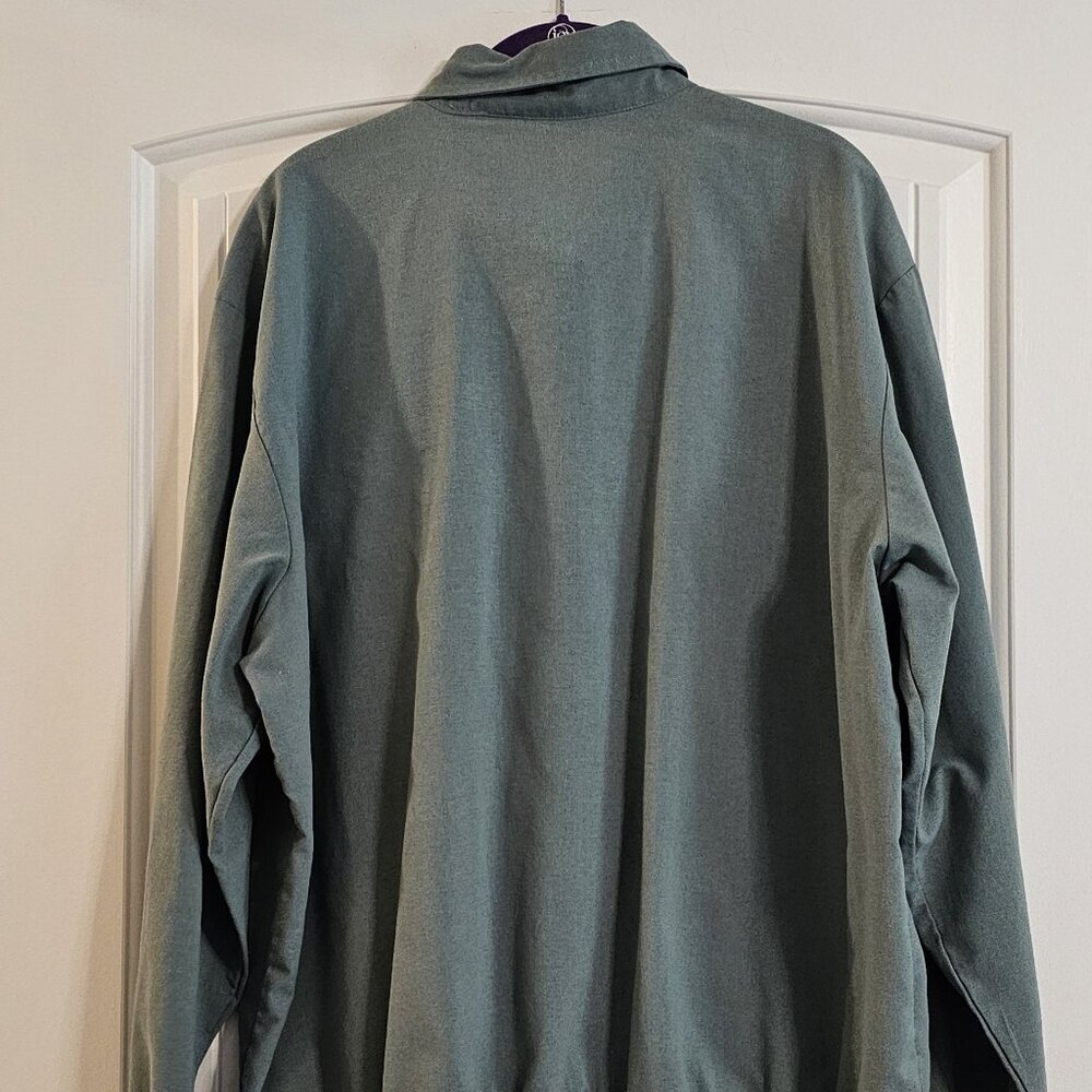 Vintage Men's Classics by Palmland Collar Shirt Sage Green Banded Waist Size XL - Picture 2 of 7